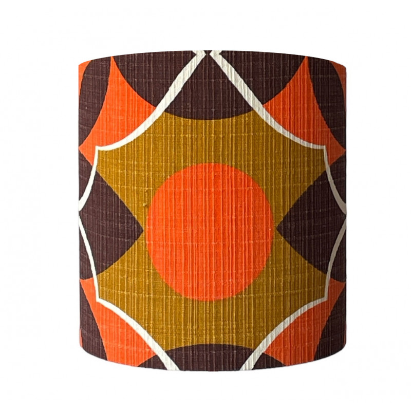 Lampshade Oblivion H20 D20cm - vintage 70s fabric