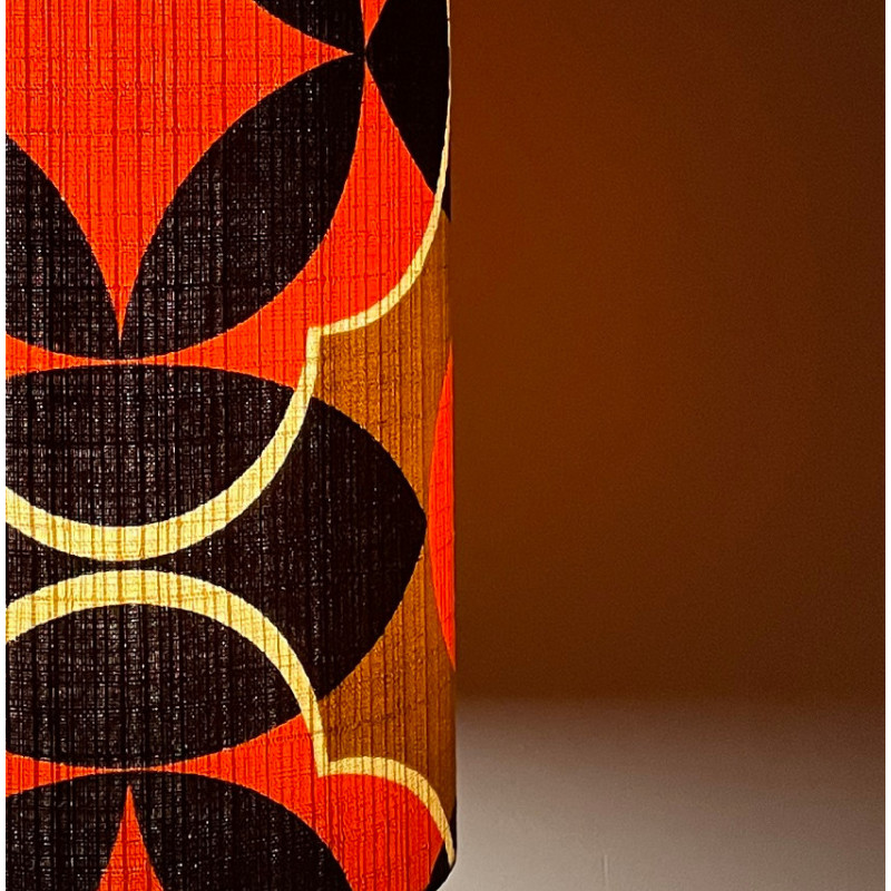 Lampshade Oblivion H20 D20cm - vintage 70s fabric