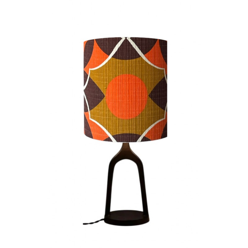 Lampshade Oblivion H20 D20cm - vintage 70s fabric