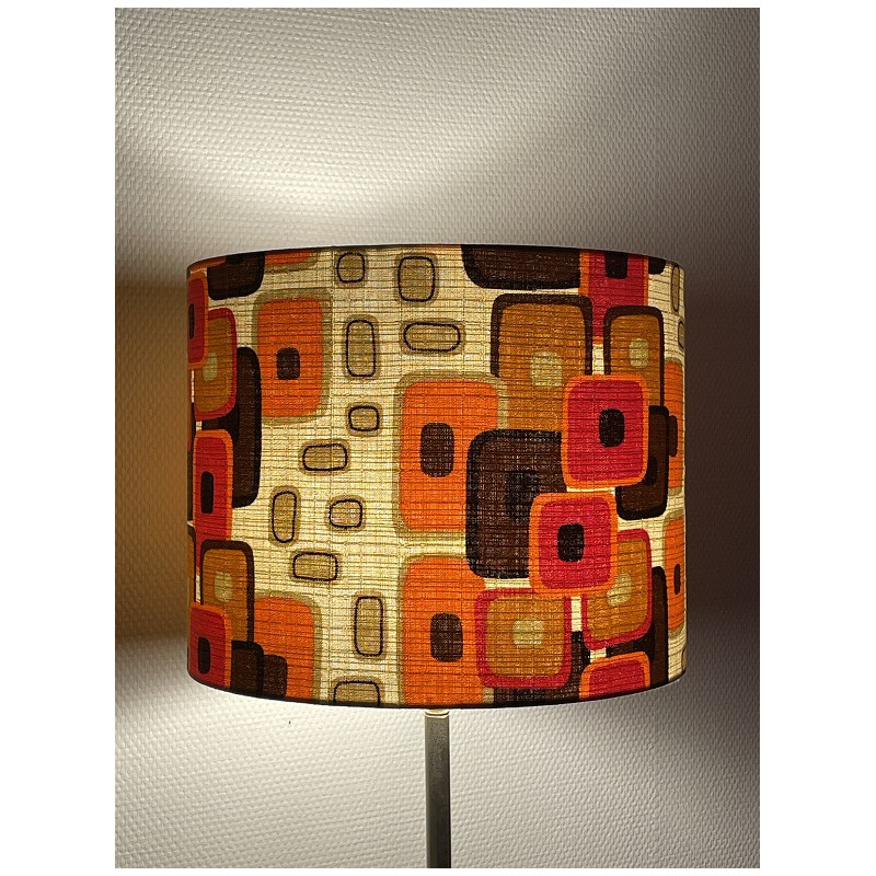 Lampshade illusion H28 D35cm - 70s fabric