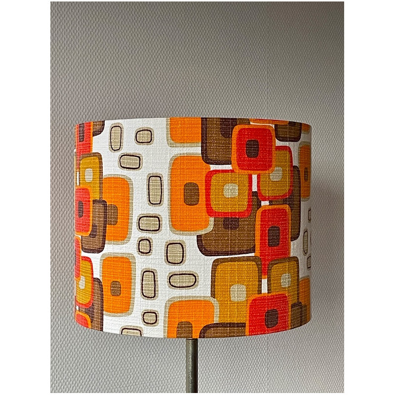 Lampshade illusion H28 D35cm - 70s fabric