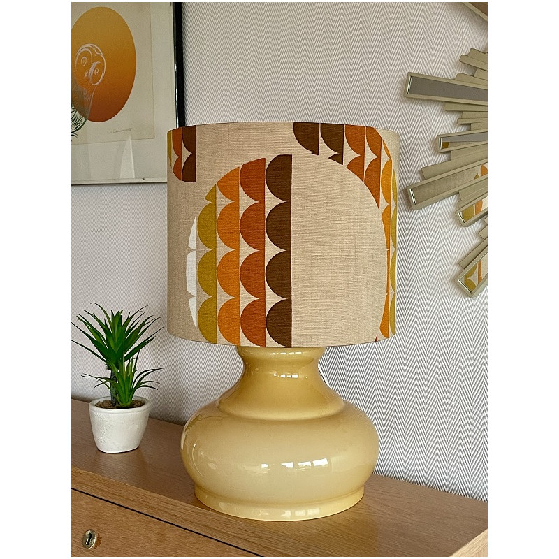 Lampshade Galaxie H25 D30 - 1970's fabric