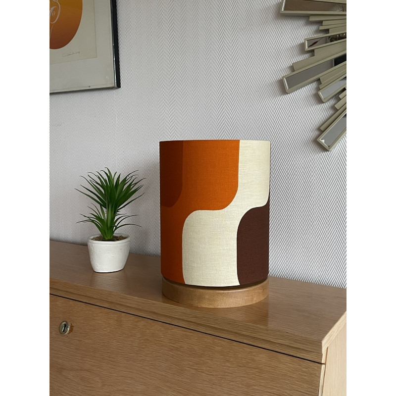 Desklamp Lamp'angel Vibration H28 D20cm - mid-century fabric