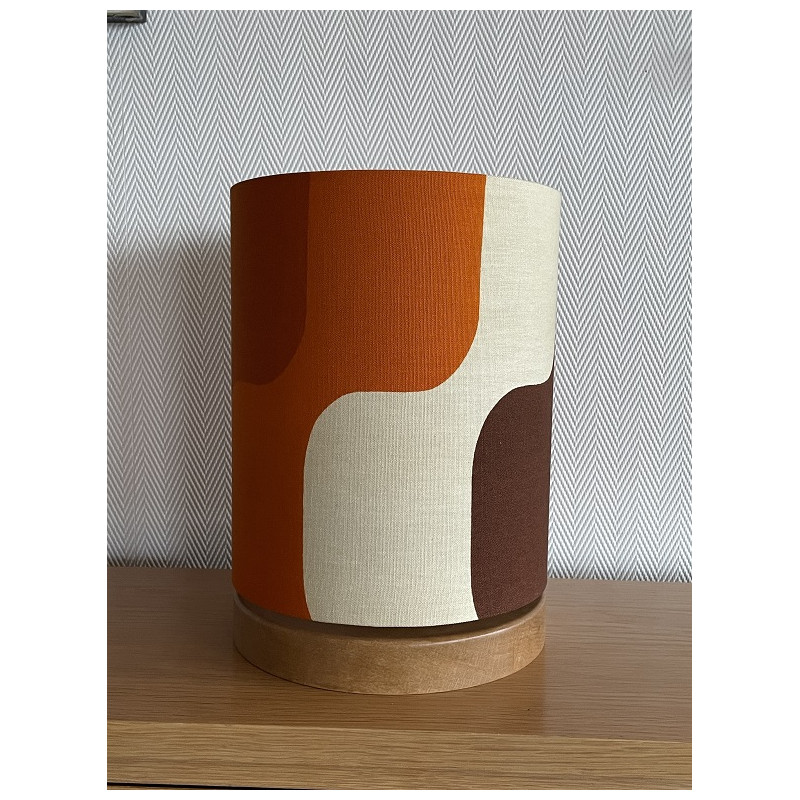 Desklamp Lamp'angel Vibration H28 D20cm - mid-century fabric