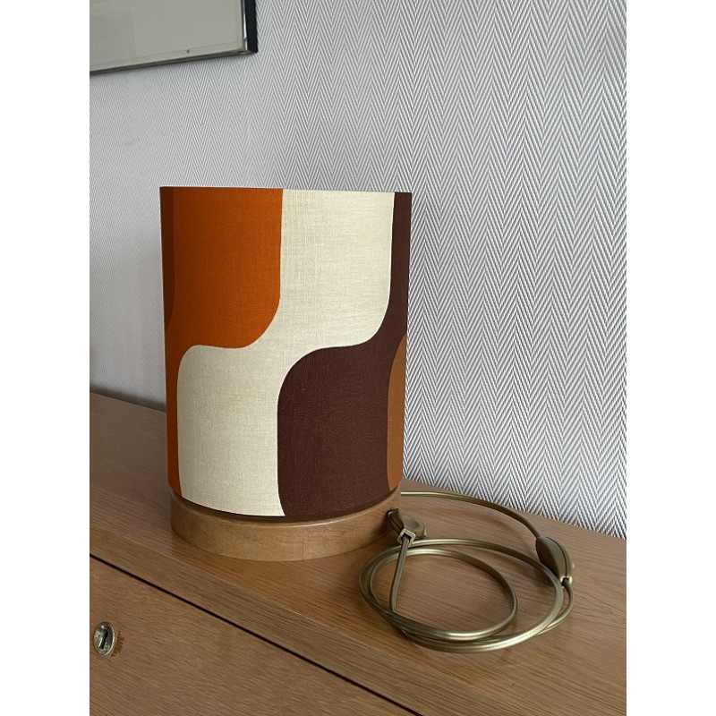 Desklamp Lamp'angel Vibration H28 D20cm - mid-century fabric