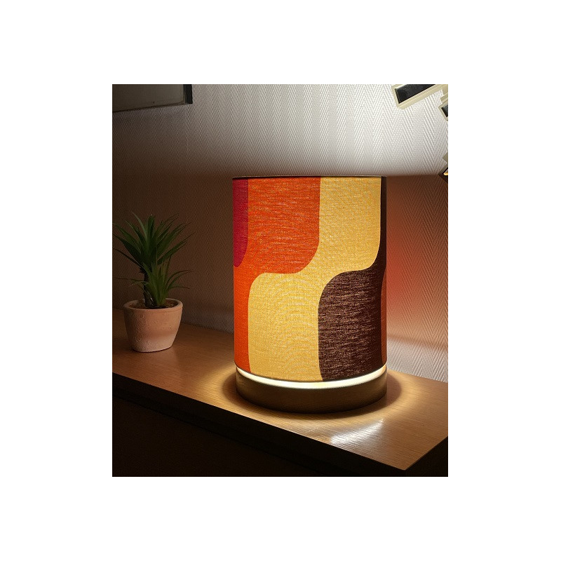 Desklamp Lamp'angel Vibration H28 D20cm - mid-century fabric