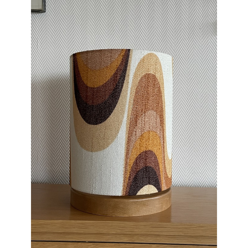 Desklamp Lamp'angel Ondoyant  H28 D20cm - mid-century fabric