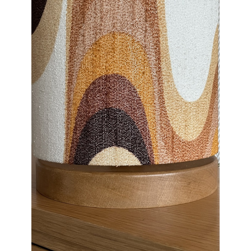 Desklamp Lamp'angel Ondoyant  H28 D20cm - mid-century fabric