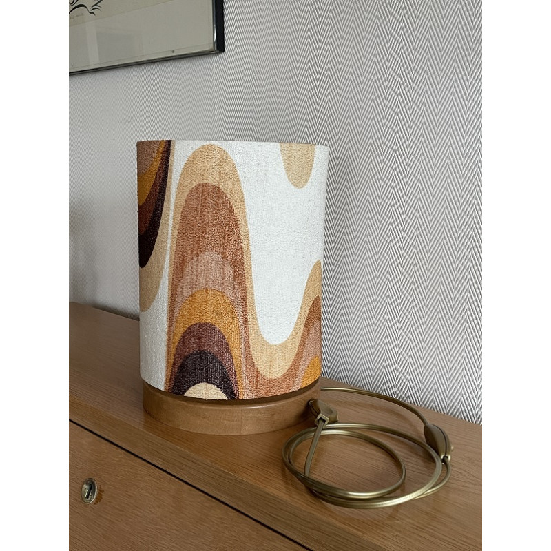 Desklamp Lamp'angel Ondoyant  H28 D20cm - mid-century fabric