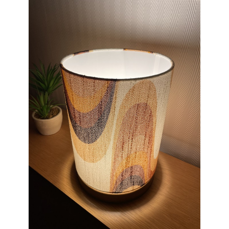 Desklamp Lamp'angel Ondoyant  H28 D20cm - mid-century fabric