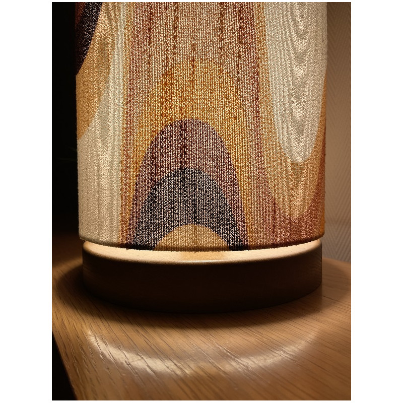 Desklamp Lamp'angel Ondoyant  H28 D20cm - mid-century fabric