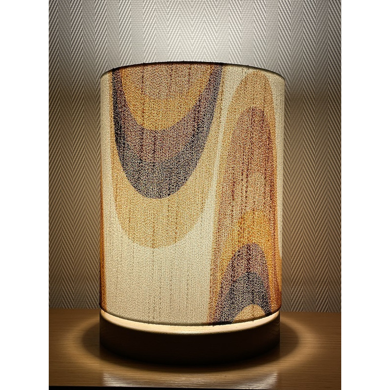 Desklamp Lamp'angel Ondoyant  H28 D20cm - mid-century fabric