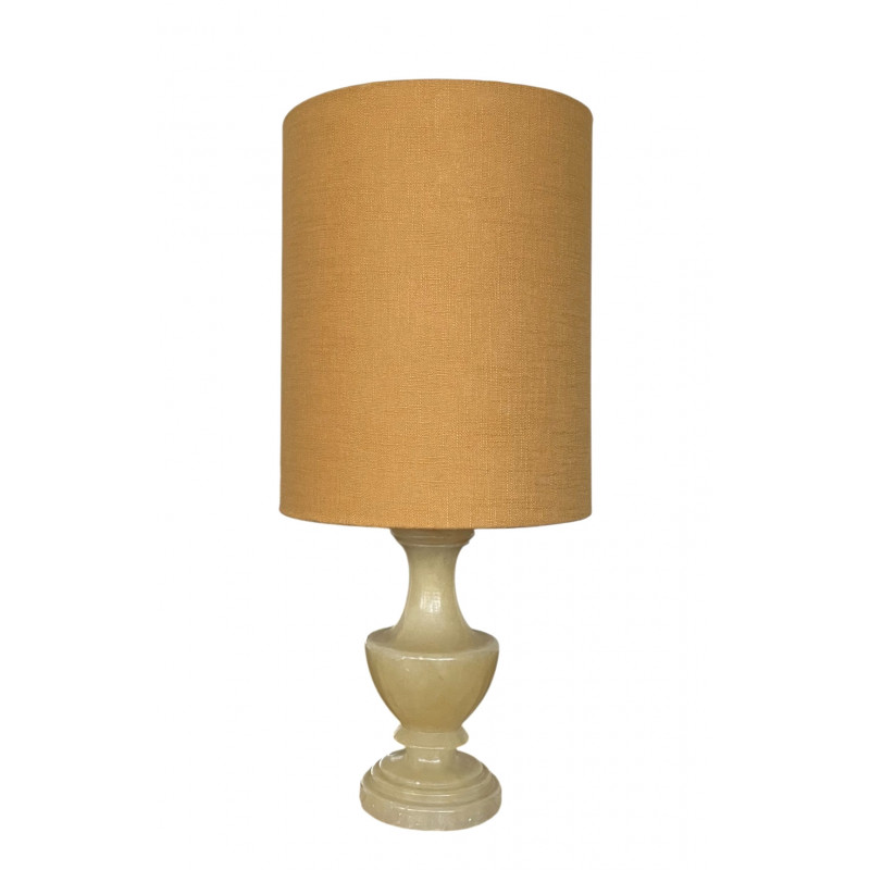 Lampshade linen ochre H23 D20cm - scandinave fabric