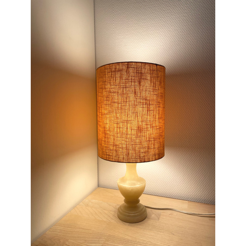 Lampshade linen ochre H23 D20cm - scandinave fabric