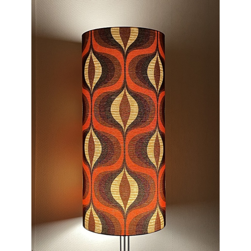 Abat-jour Vyper H80 D35 - tissu vintage 70's