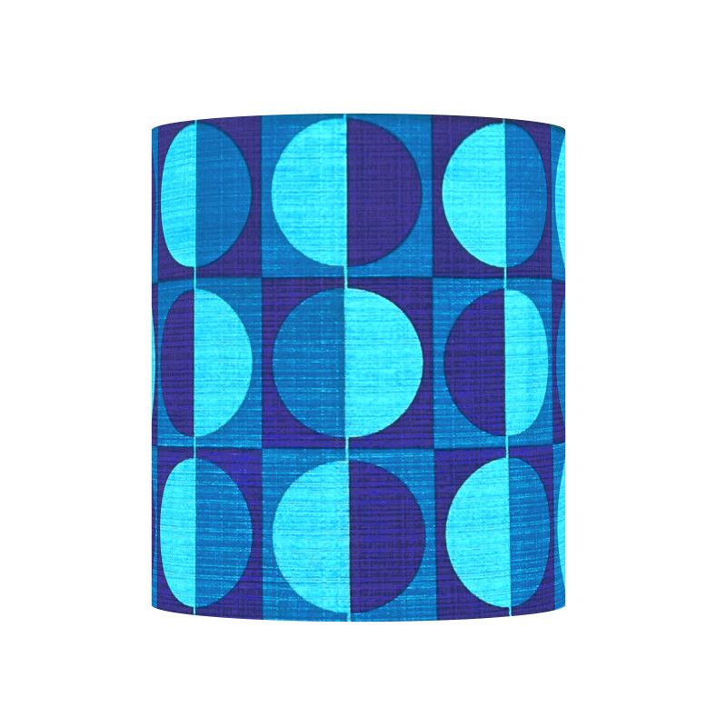 Abat-jour Focale H37  D38 - tissu époque 70