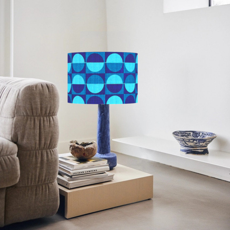 Abat-jour Stockholm H31 D45 - tissu vintage