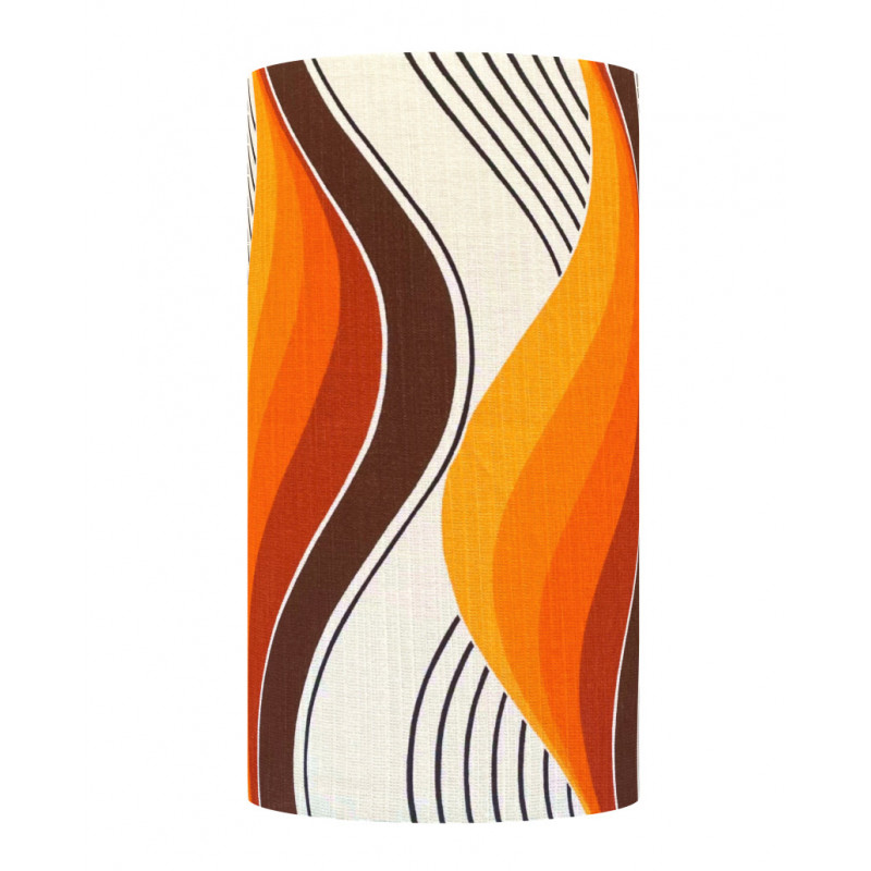 Abat-jour Sables d'Olonne H50 D30 - tissu vintage