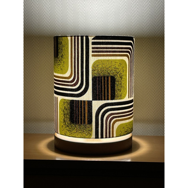Desklamp Lamp'angel Tripoli green H28 D20cm - mid-century fabric