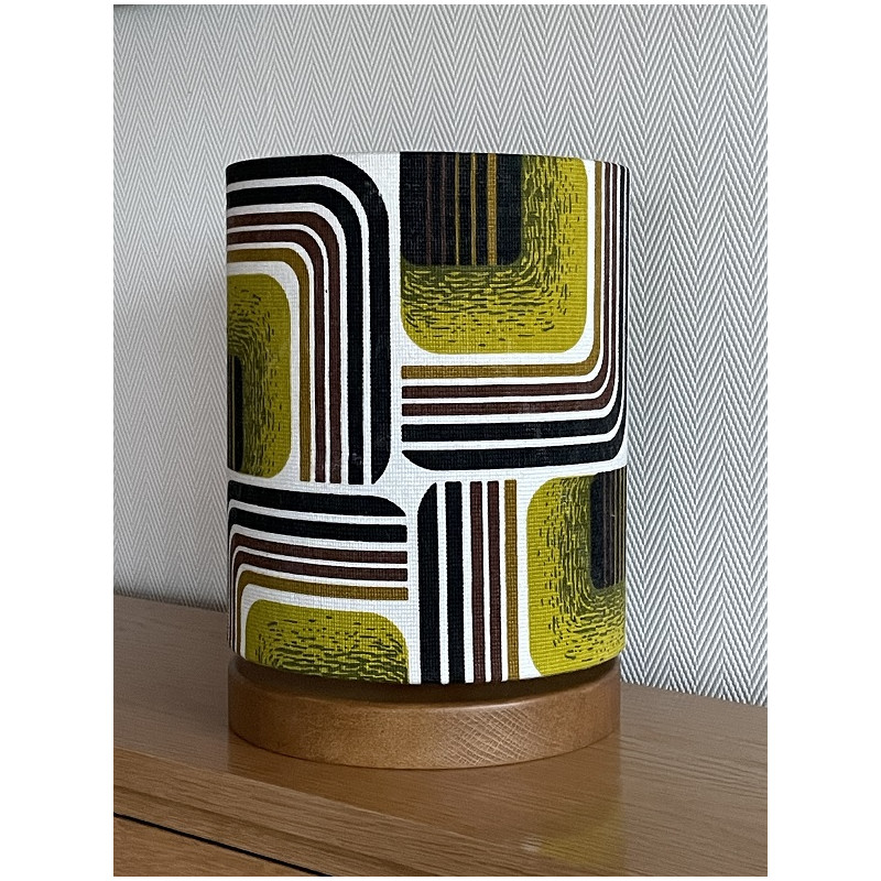 Desklamp Lamp'angel Tripoli green H28 D20cm - mid-century fabric