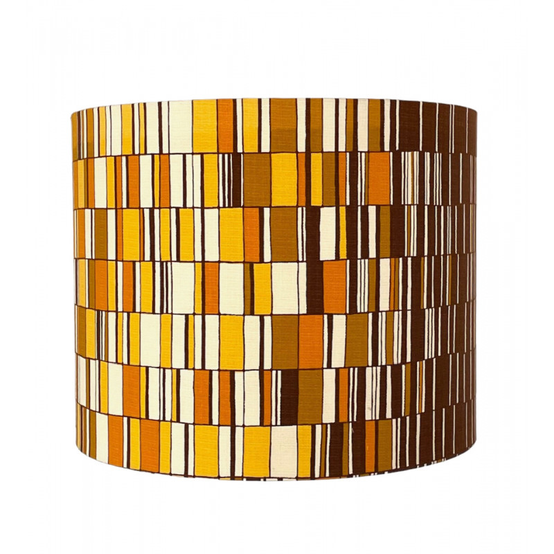 Lampshade Percussions H40 D40 - vintage fabric70s