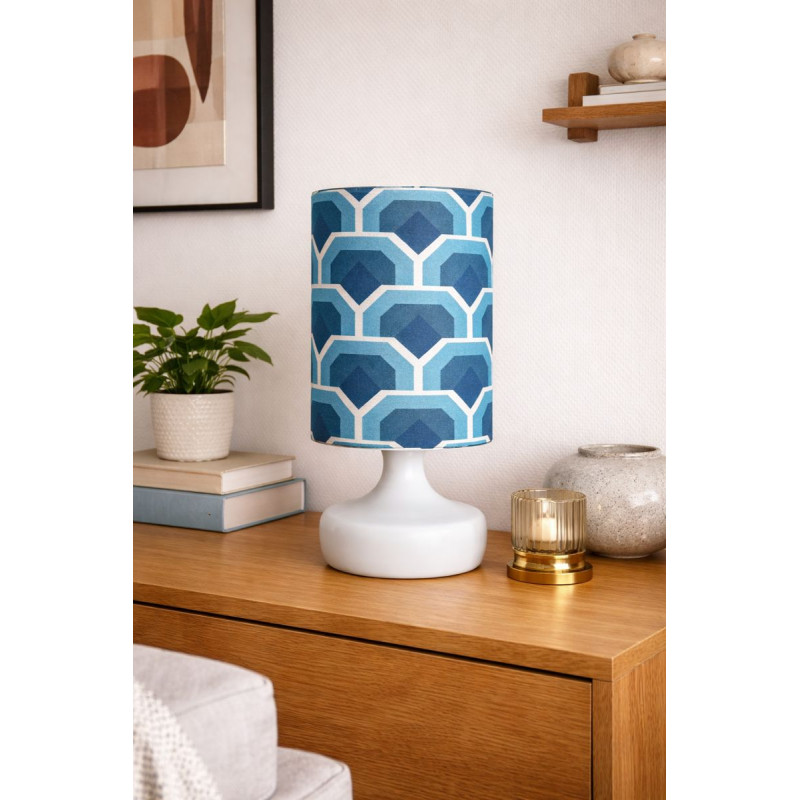 Lampshade Iroise H40 D30cm - mid-century fabric