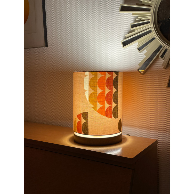 Desklamp Lamp'angel Galaxie light H28 D20cm - mid-century fabric