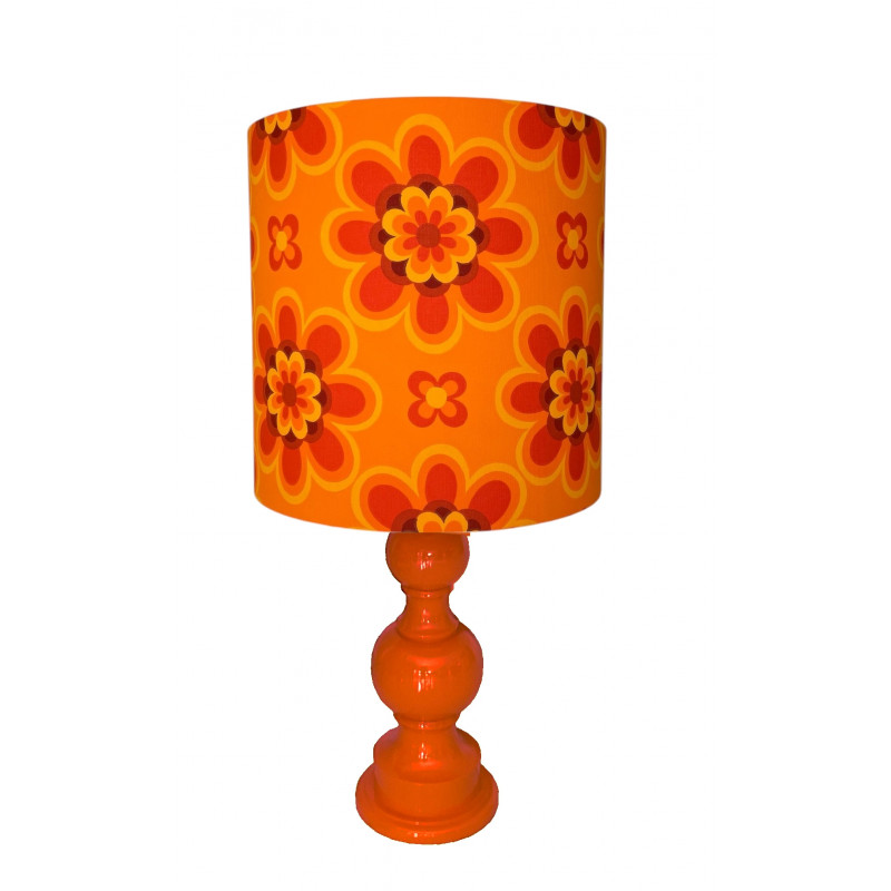 Abat-jour Crush H40 D40 - tissu vintage 70's