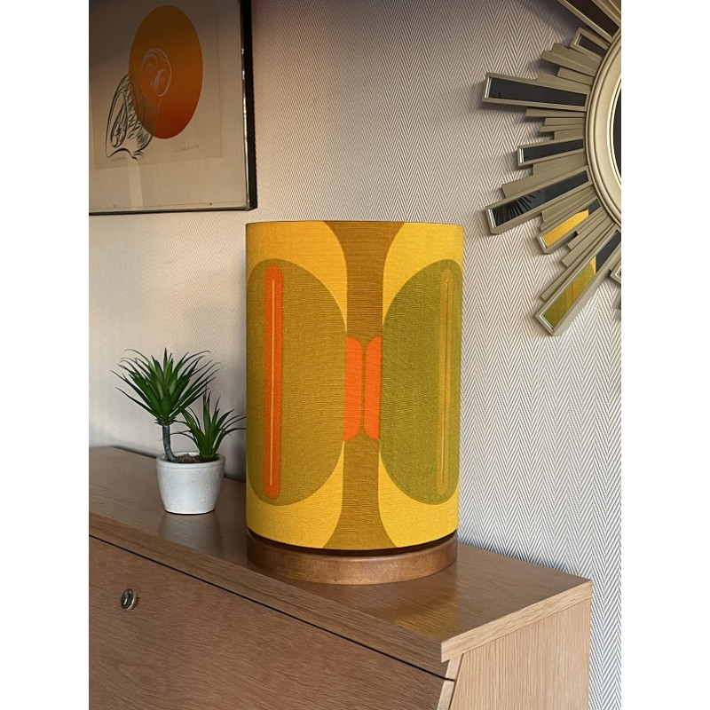 Desklamp Lamp'angel Saturne H39 D25cm - mid-century fabric