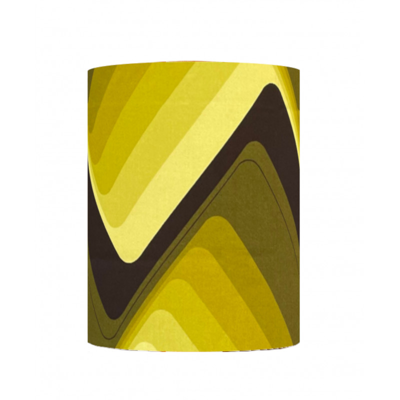 Lampshade Up & Down green H38 D33 mid-century fabric 70's