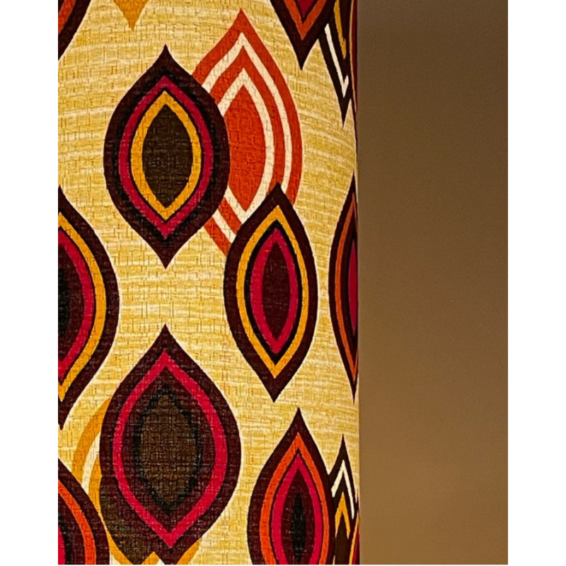 Lampshade La Baule H23 D20cm mid-century fabric