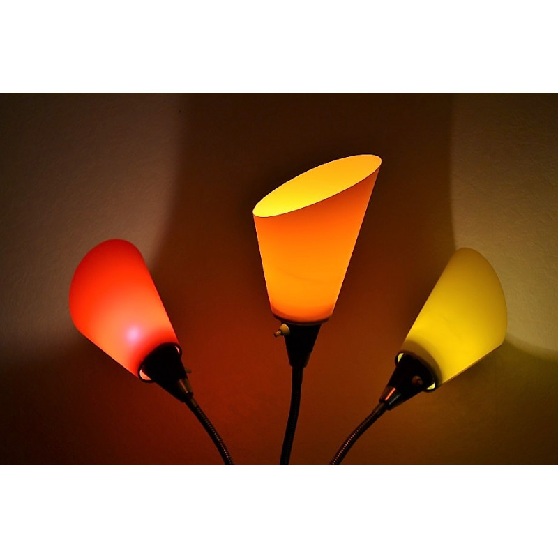 Lot de 3 abat-jours tulipe Plastic H20 d4 D15 - 3 couleurs