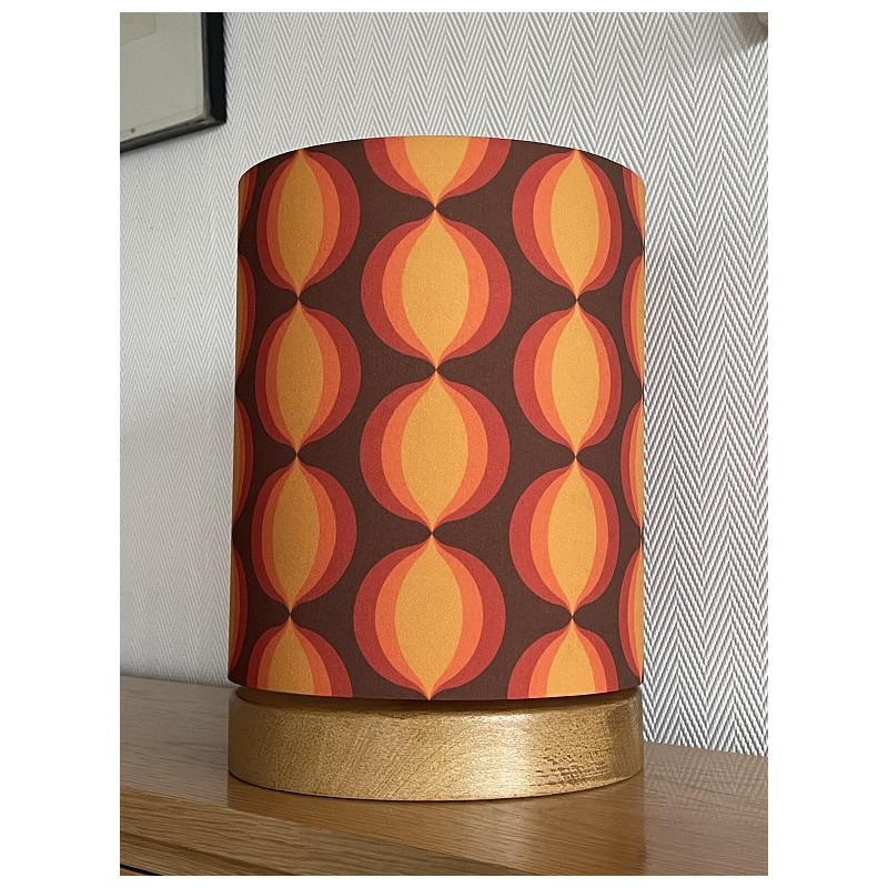 DeskLamp Lamp'angel Cat eye H28 D20cm - mid-century fabric