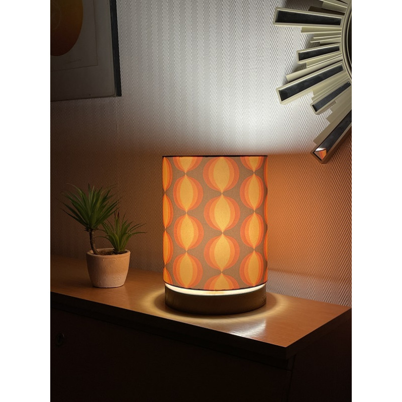 Lamp'angel Cat eye H28 D20 - tissu vintage