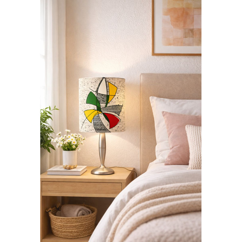 Lampe de chevet « Voilure » – tissu vintage