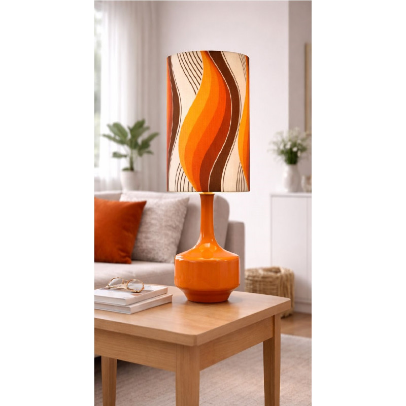 Lampshade Sables d'Olonne H50 D30cm - mid-century fabric