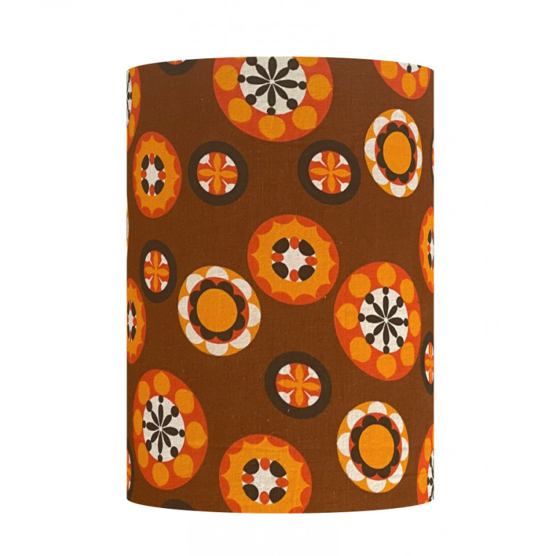 Lampshade Cité d'or H23 D20cm mid-century fabric
