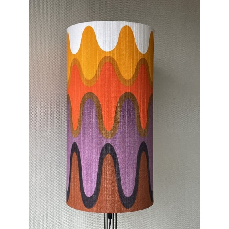 Abat-jour Ola tissu H60 D30 vintage 70s