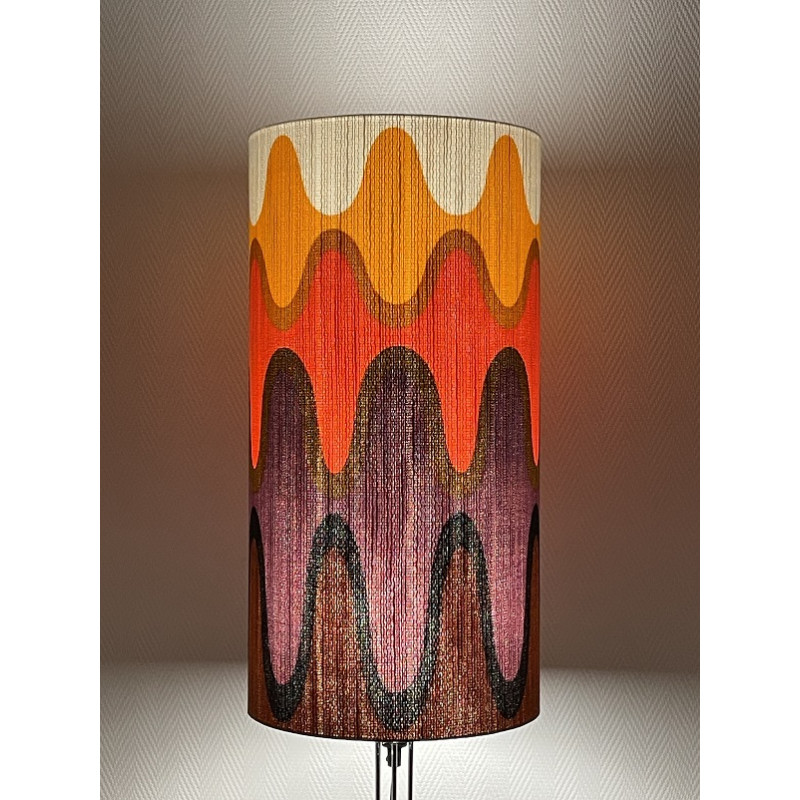 Abat-jour Ola tissu H60 D30 vintage 70s