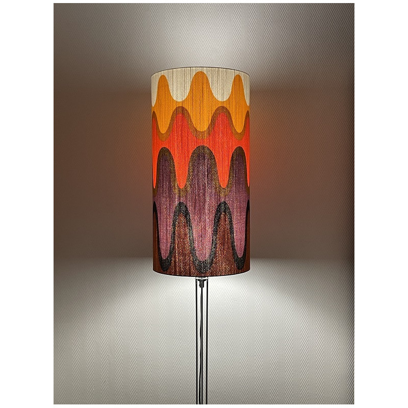 Lampshade Ola H60 D30cm - vintage 70's fabric