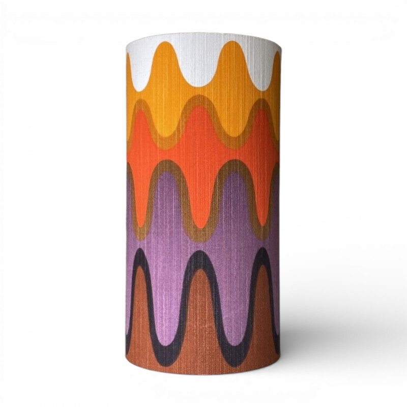 Abat-jour Ola tissu H60 D30 vintage 70s