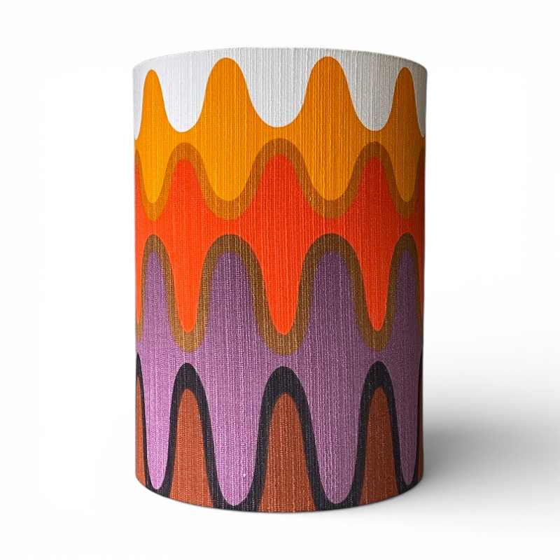 Abat-jour Ola tissu H56 D40 vintage 70s