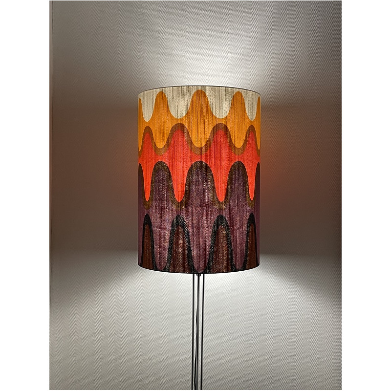 Lampshade Ola H56cm D40cm vintage 70s fabric
