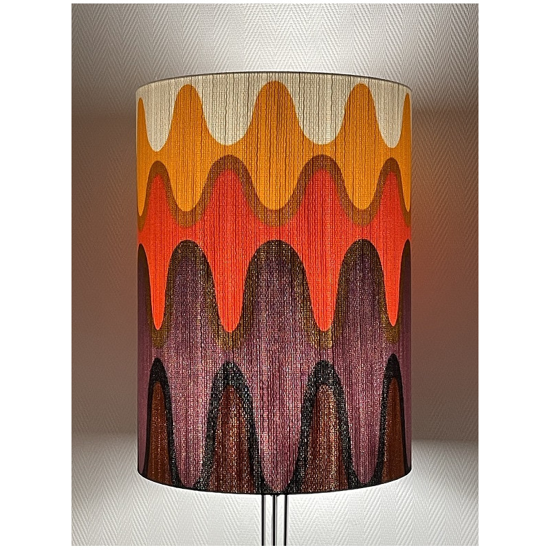 Lampshade Ola H56cm D40cm vintage 70s fabric