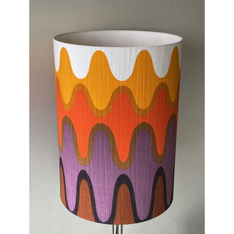 Lampshade Ola H56cm D40cm vintage 70s fabric