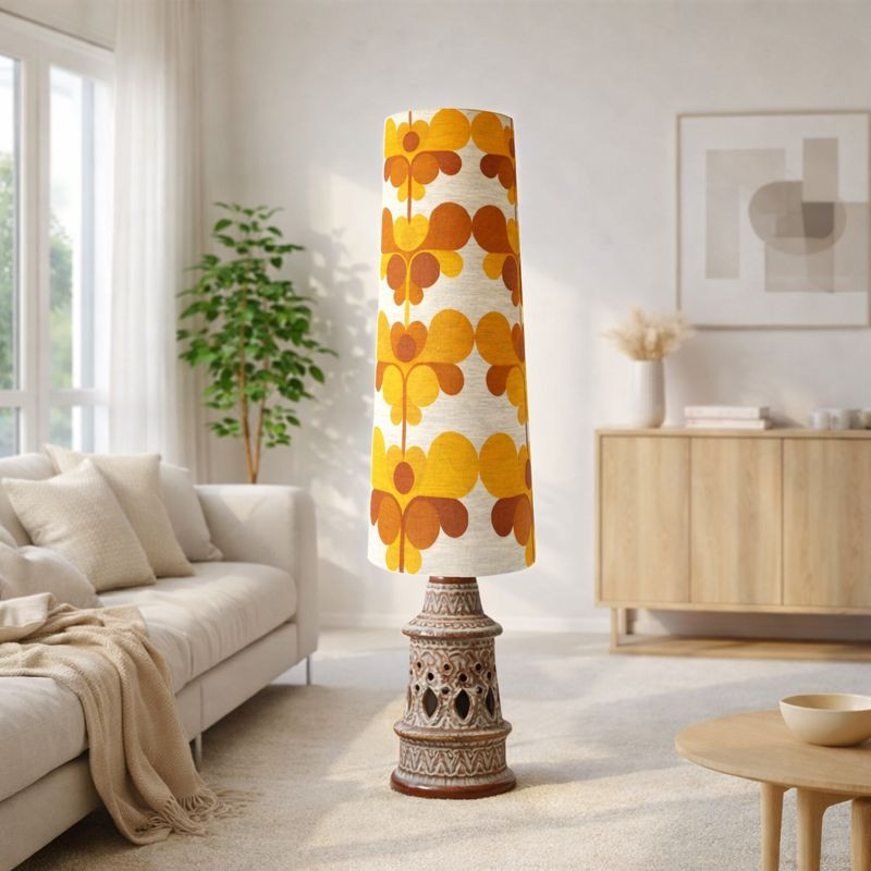 Lampshade Pascua ocre H87 D35 d25cm - mid-century vintage 70's