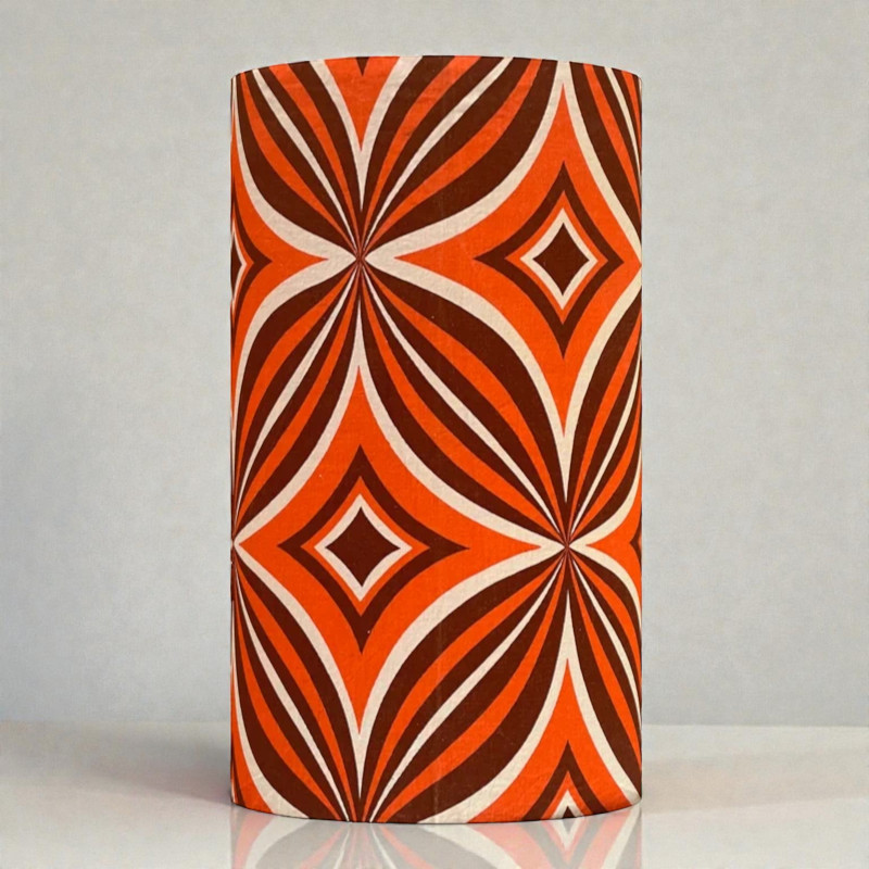 Abat-jour Kali H38 D22 - tissu vintage