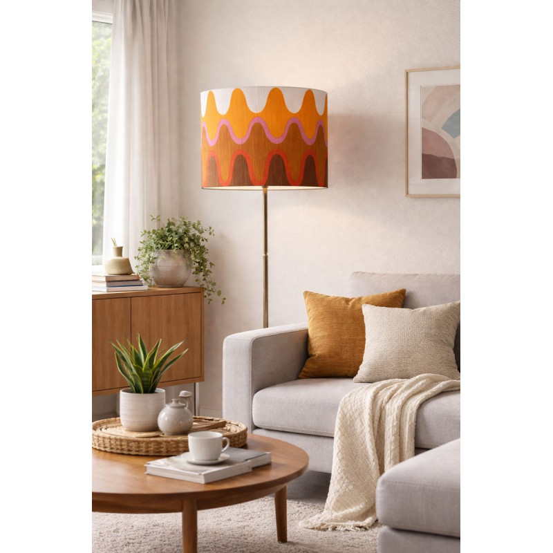 Lampshade Ola tissu H36 D45 vintage 70s