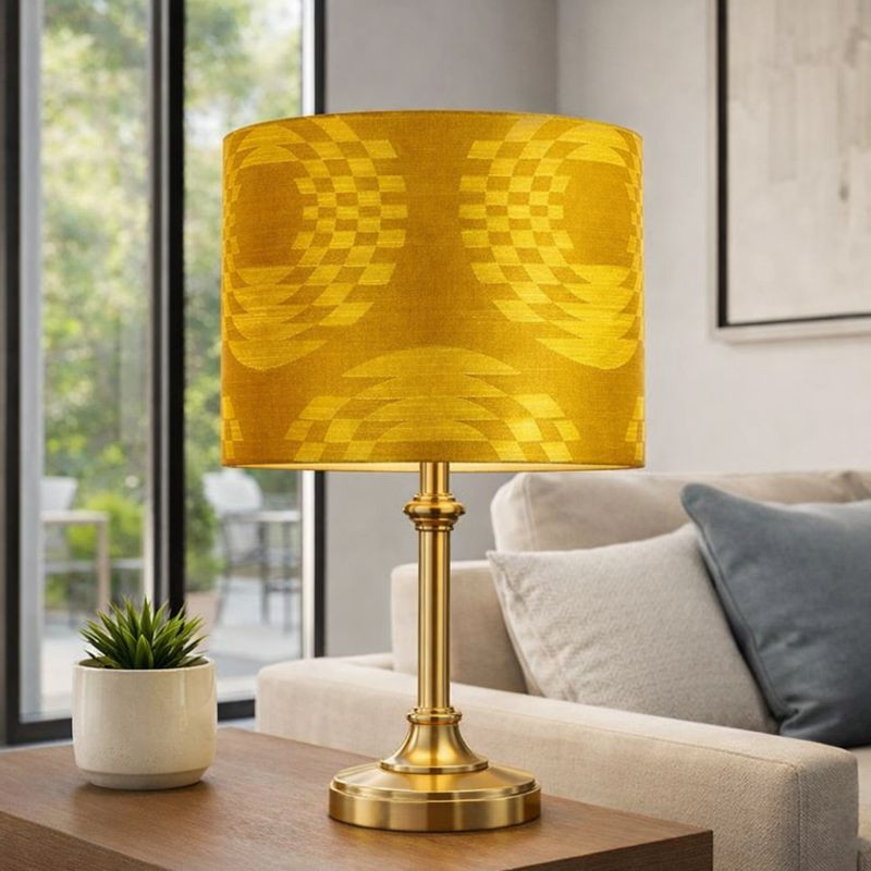 Lampshade Hélios H25cm D33cm - vintage 1970's fabric