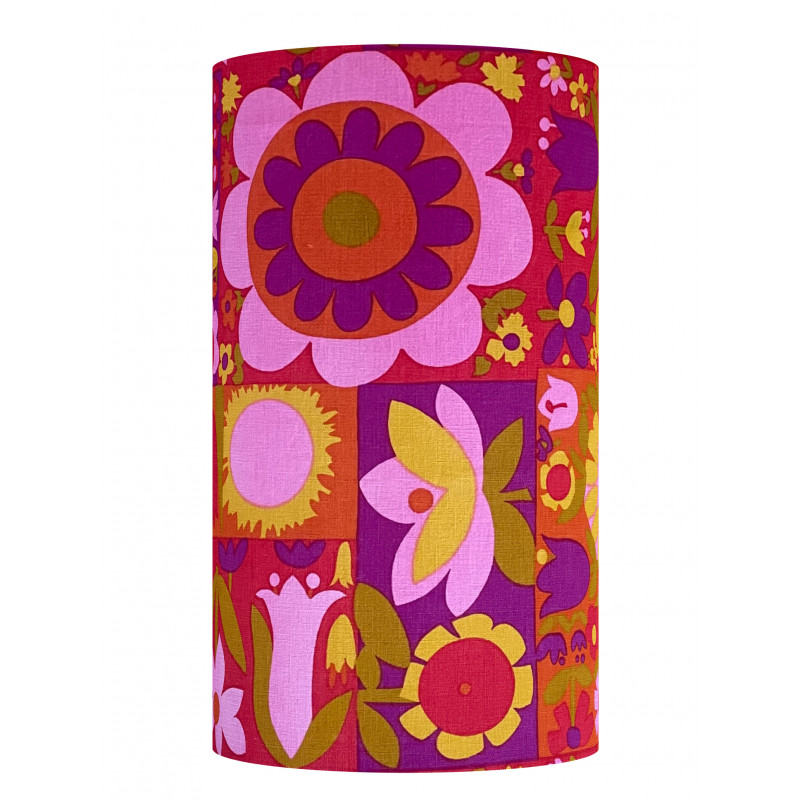 Lampshade Avoriaz H60 D30cm -  vintage fabric